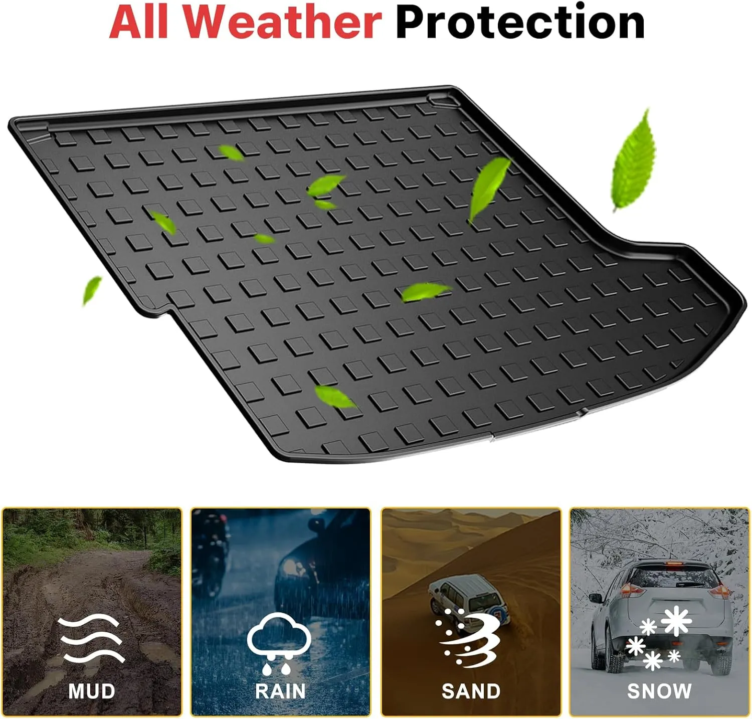 Original 2024 2025 Trax Floor Mats & Cargo Liner for Chevy Trax All Models - Custom Fit Trunk Mat - All Weather Car Mats for Chevrolet Trax 2024 2025 Accessories 1st & 2rd Row Mat