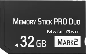 Original 32GB Memory Stick Pro Duo MARK2,High-Speed Memory Stick Duo Compatible with PSP1000 2000 3000 Accessories and Camera Memory Cards