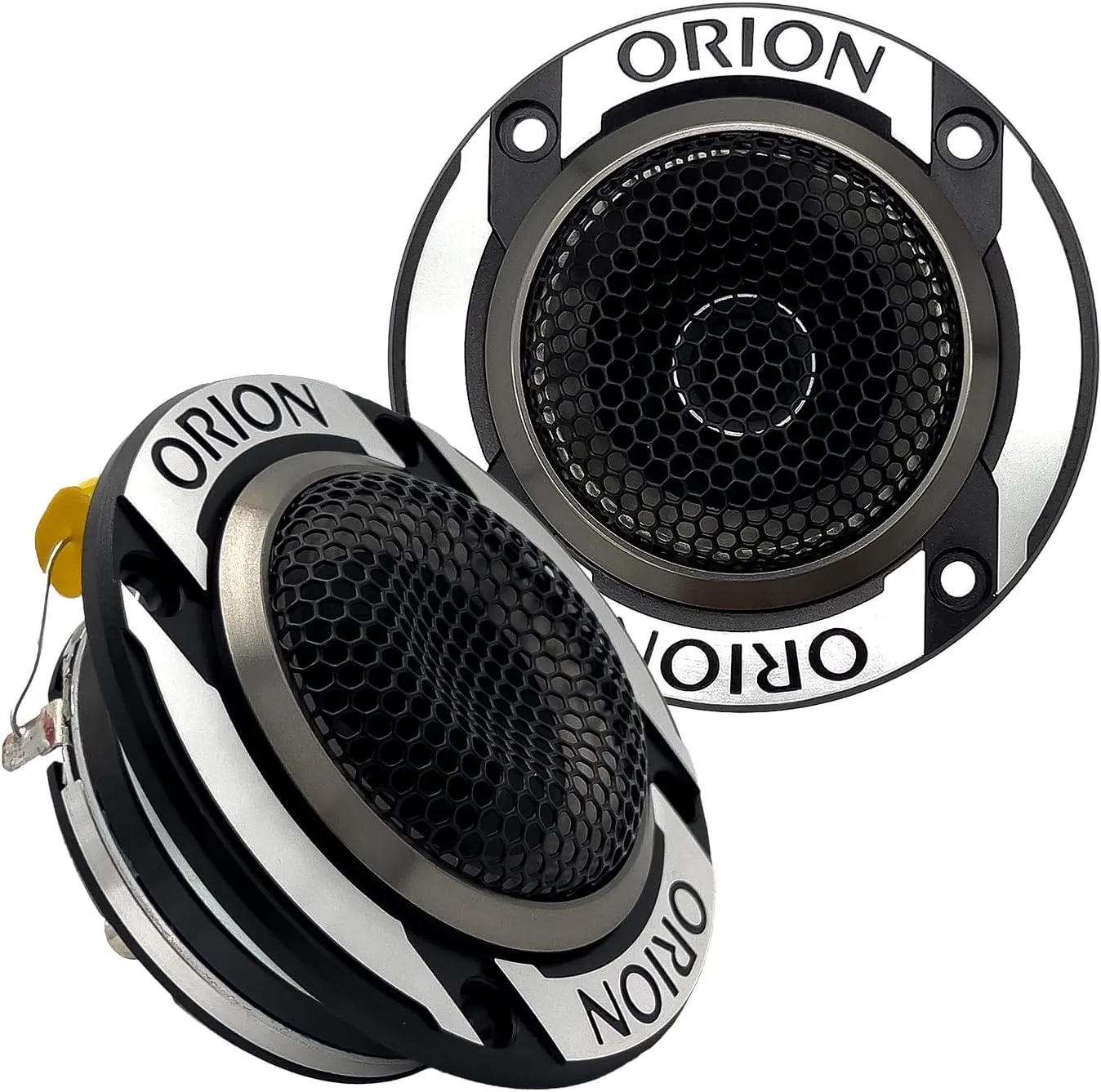 ORION HCCA Series HCCA100NE 3” Super Shallow Neodymium Tweeters | Aluminum Diaphragm, 1” Voice Coil, 100W RMS, 400W Max, Built-in Crossover - High Performance Pro Car Audio Tweeter (Pair)