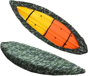 Outdoor Waterproof Kayak Cover, Uv-Protected Oxford Cloth Storage Protector for 15.1-16.4Ft Watercraft