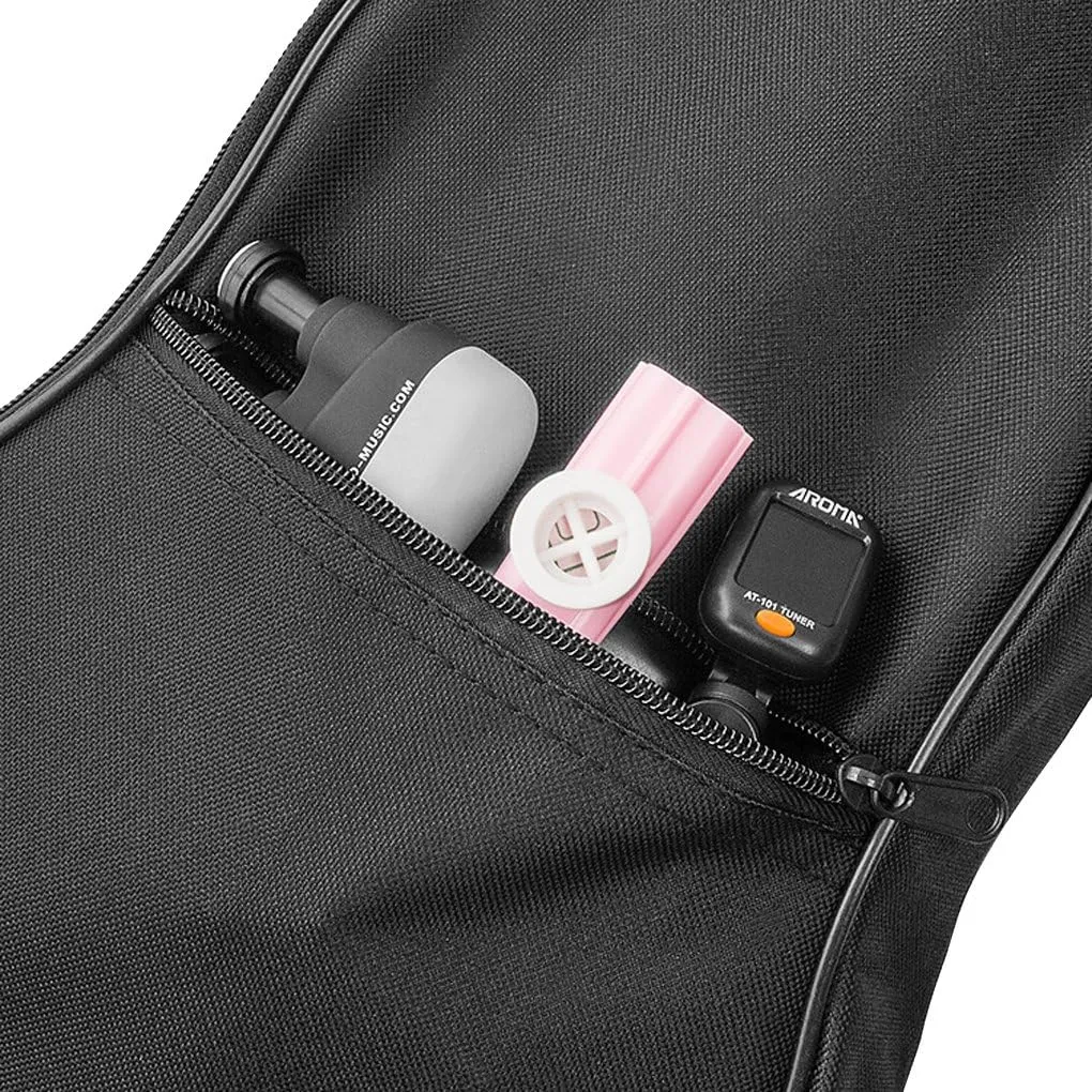 Oxford 21 Inch Padded Acoustic Guitar Backpack Water-Resistant Thick Gig Bag Soft Cover Black Electric Guitar Gear Bag Kids Guitar Travel Case Dual Adjustable Shoulder Strap Bag with Zipper