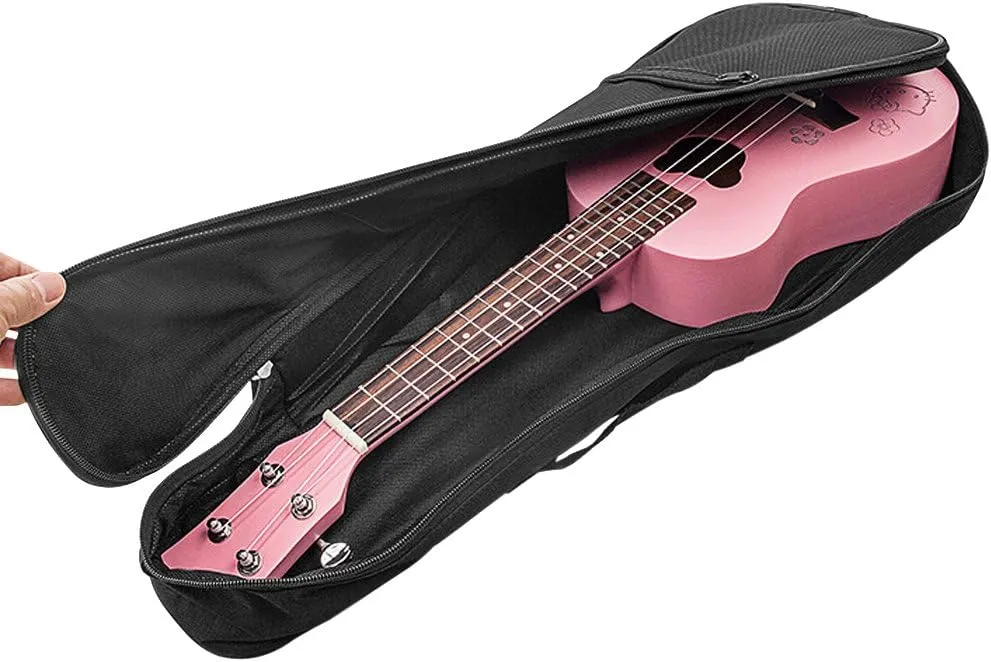 Oxford 21 Inch Padded Acoustic Guitar Backpack Water-Resistant Thick Gig Bag Soft Cover Black Electric Guitar Gear Bag Kids Guitar Travel Case Dual Adjustable Shoulder Strap Bag with Zipper