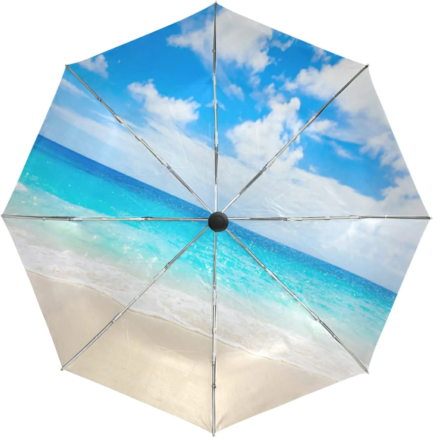 Oyihfvs Automatic Windproof Waterproof Umbrella, Folding Umbrella Reinforced Portable Automatic Compact Anti-UV Sun rain Auto Open/Close