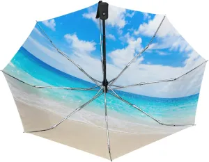Oyihfvs Automatic Windproof Waterproof Umbrella, Folding Umbrella Reinforced Portable Automatic Compact Anti-UV Sun rain Auto Open/Close