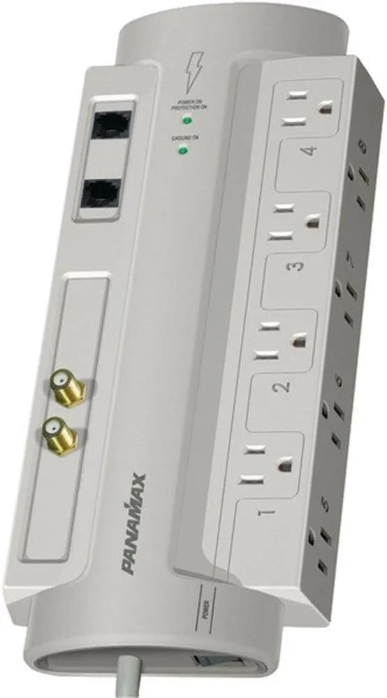 Panamax SP8-AV AC-Telephone-Coax Surge Protect - Silver