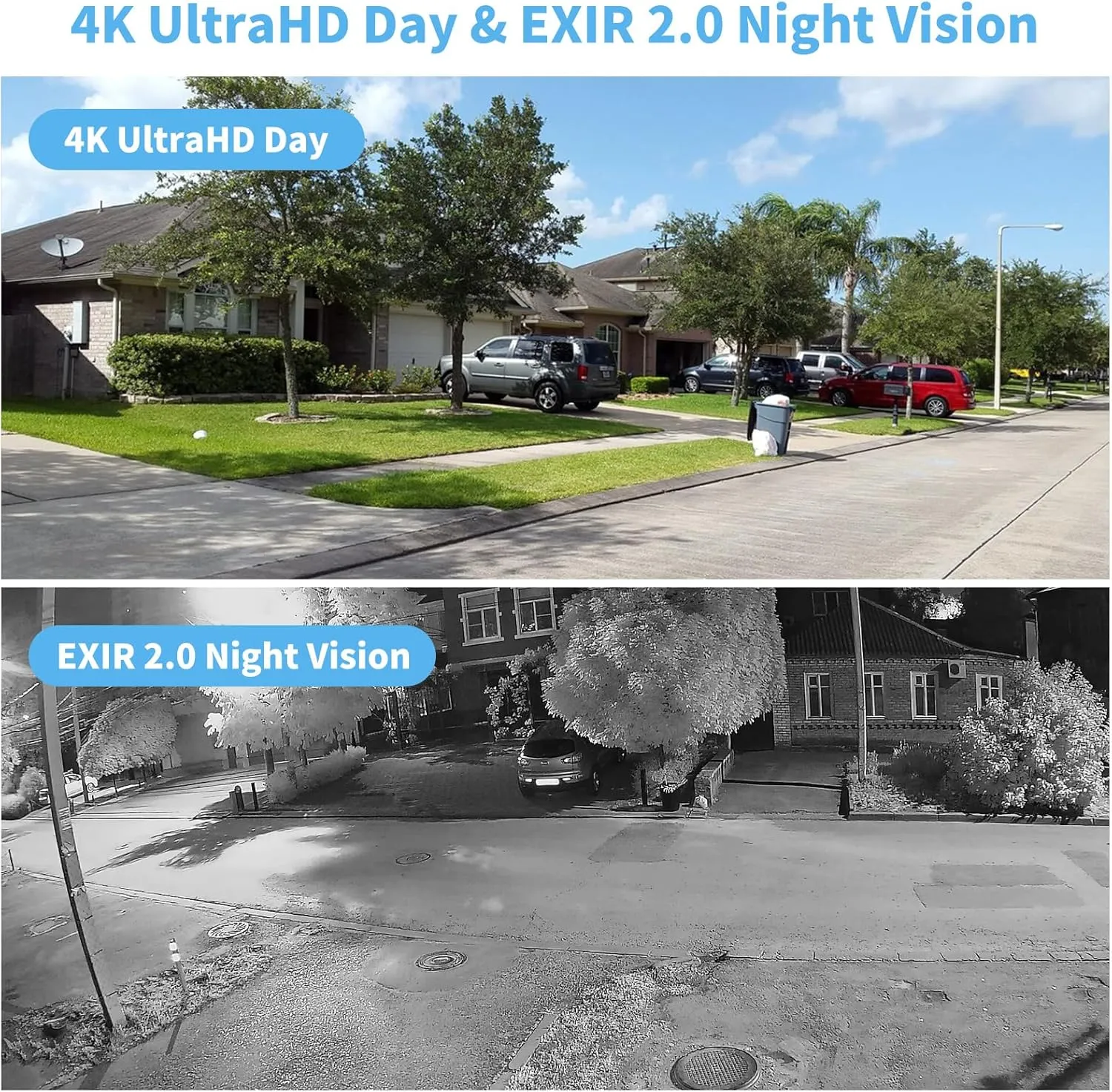 PANOEAGLE 8MP 4K Dome Vandal Proof PoE IP Camera, Compatible with Hikvision Security Camera Outdoor, Built-in Mic, Human Vehicle Detection, 98ft EXIR 2.0 Night Vision, 2.8mm Lens, IP67, IK10