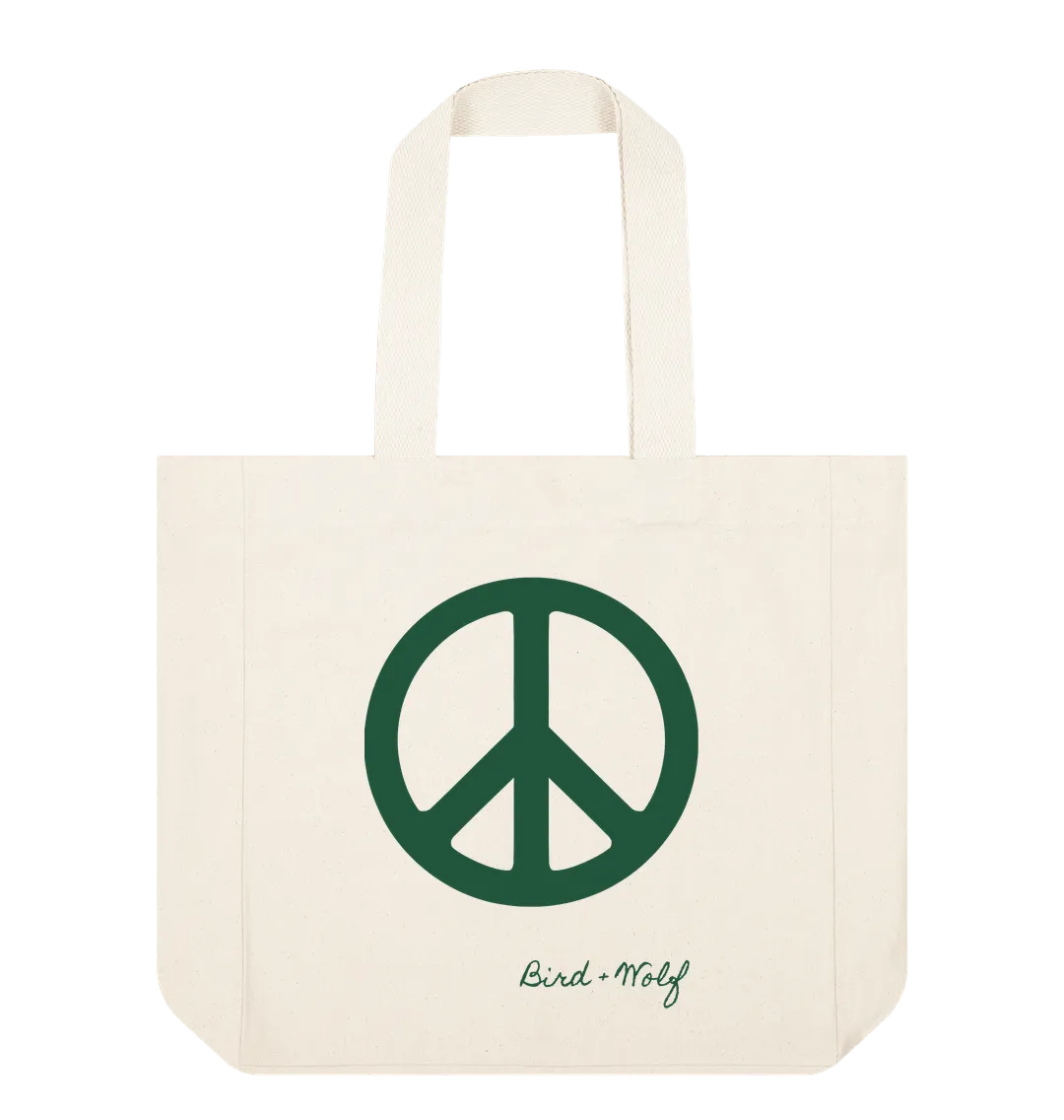Peace Sign Everything Bag (Green)