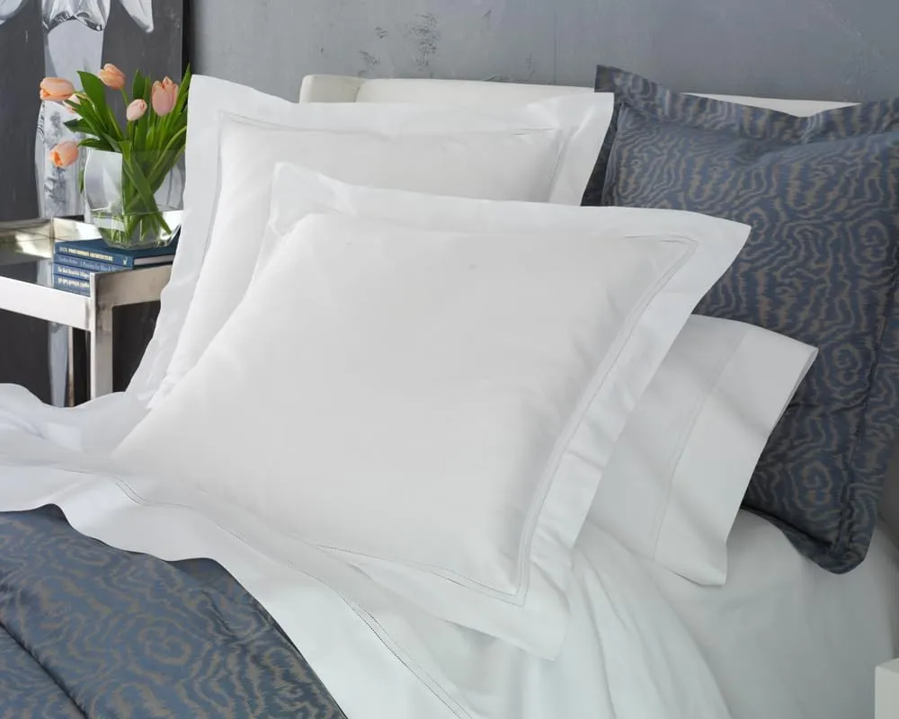 Peacock Alley Lyric Percale Sheet Sets - 500 Thread Count, Made in Italy, Luxury and Comfort - Queen (White)