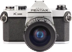 Pentax K1000 Manual Focus SLR Film Camera with Pentax 50mm Lens