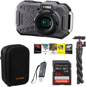 Pentax WG-1000 All-Weather Camera - Gray, Accessory Kit