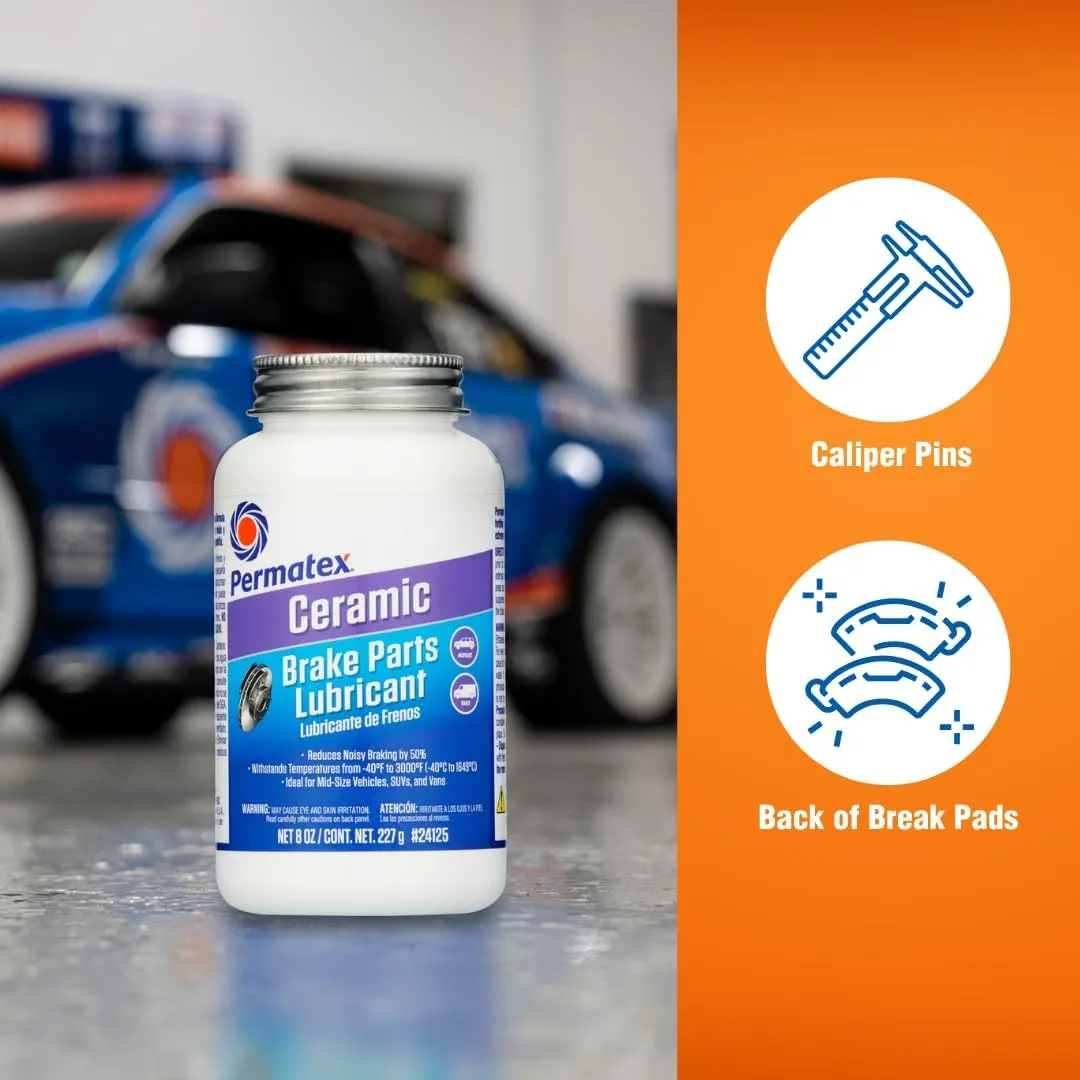Permatex 24125 Ceramic Extreme Brake Parts Lubricant, 8 oz., Pack of 1
