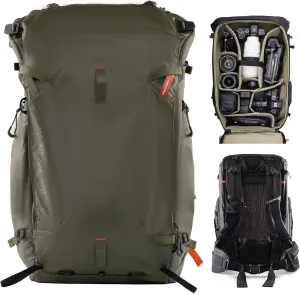 PGYTECH OnePro Focux Backpack 25L, Fits DSLR/SLR/Mirrorless Cameras/Lenses and Other Gear, Lightweight Outdoor Hiking Bag for Photography, Travel Bag with Laptop Compartment, Green