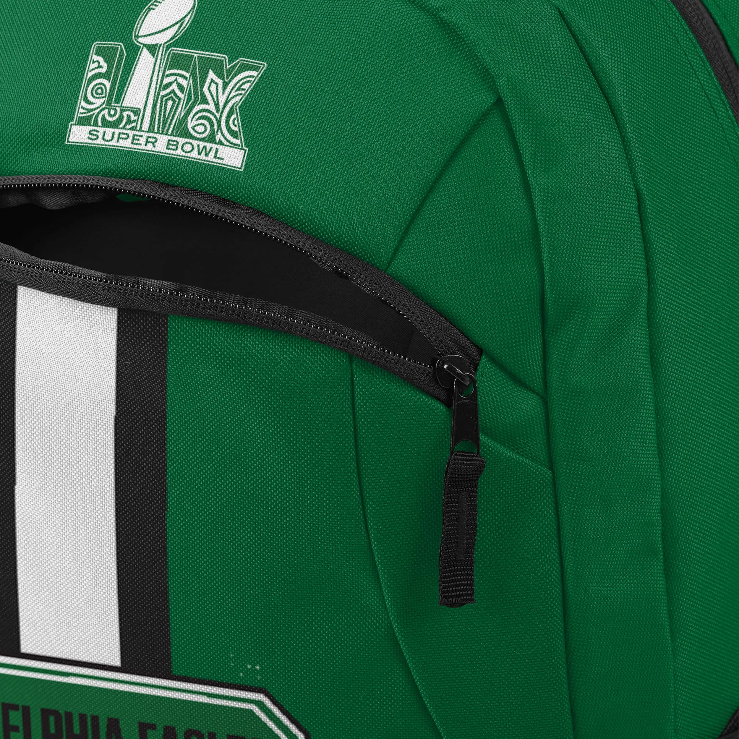 Philadelphia Eagles Super Bowl LIX Champions Kelly Green Action Backpack