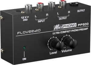 Phono Preamp for MM Turntable Mini Stereo Audio Hi-Fi Phonograph/Record Player Preamplifier with TRS Headphone Jack and RCA Output with DC 12V Power Supply