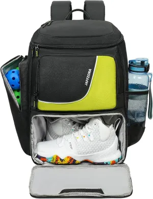Pickleball Bag for Men and Women, Pickleball Backpack Fits 4 Paddles, Pickleball Equipment Bag with Shoe Compartment