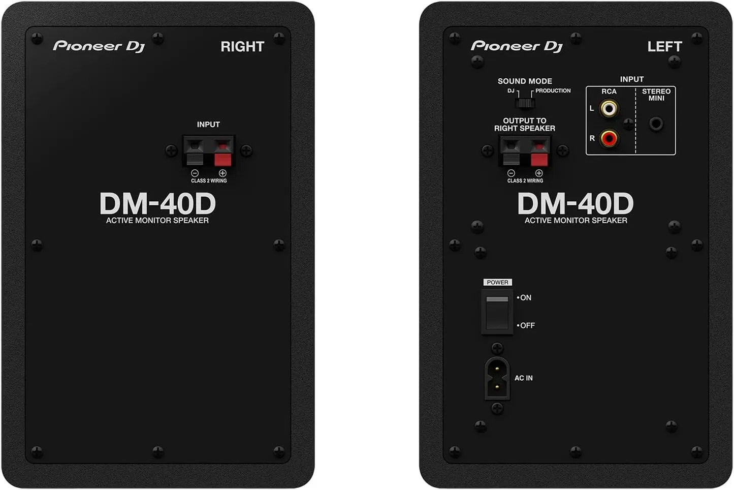 Pioneer DJ DM-40D 4-inch Desktop Active Monitor Speaker - Black
