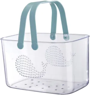 Plastic Baskets for Bathroom Portable Shower Basket with Handle Organizer with Handle