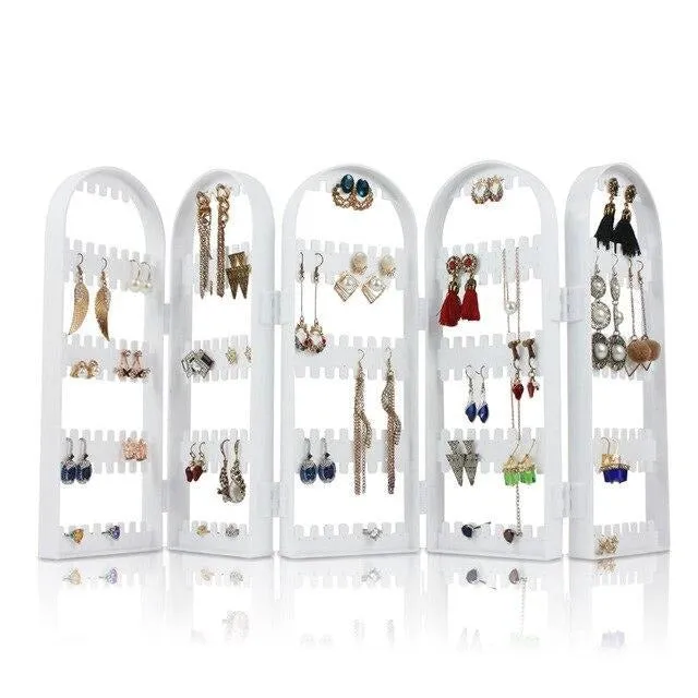 Plastic Clear Studs  Earring Jewelry Display Rack Stand Holder