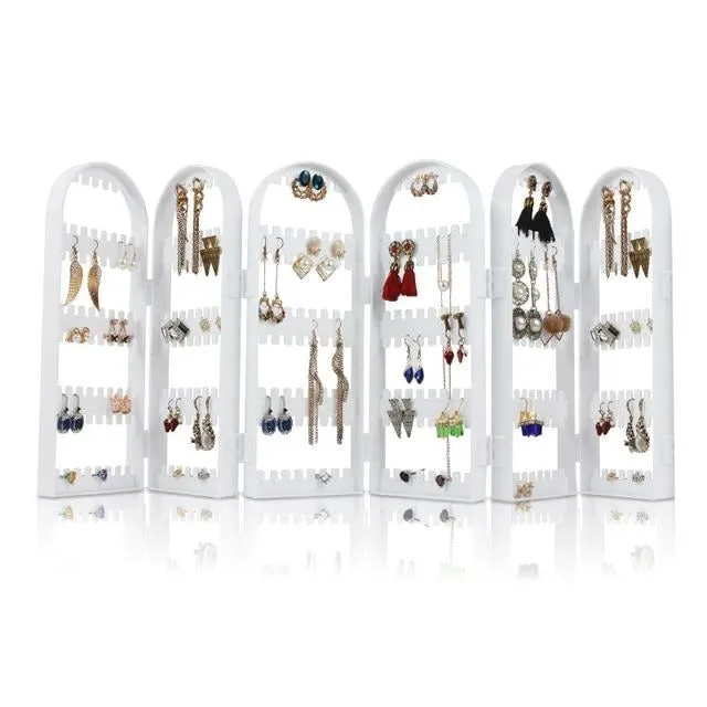 Plastic Clear Studs  Earring Jewelry Display Rack Stand Holder