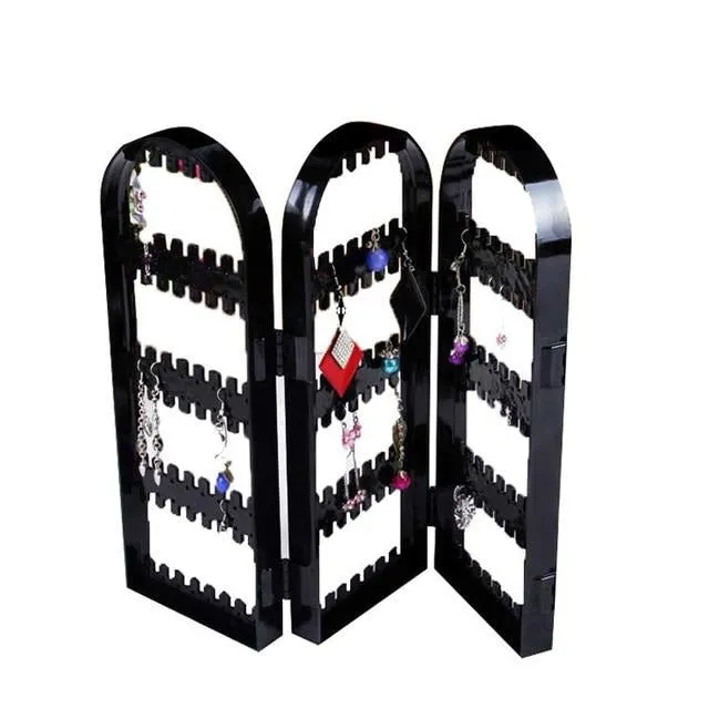 Plastic Clear Studs  Earring Jewelry Display Rack Stand Holder