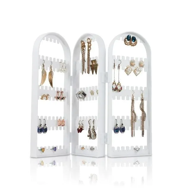 Plastic Clear Studs  Earring Jewelry Display Rack Stand Holder