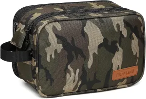 Plus tard Toiletry Bag for Men, Vanity cases with Full Open Design, Water-resistant Large Shaving Bag Organizer for Toiletries Accessories, Camouflage