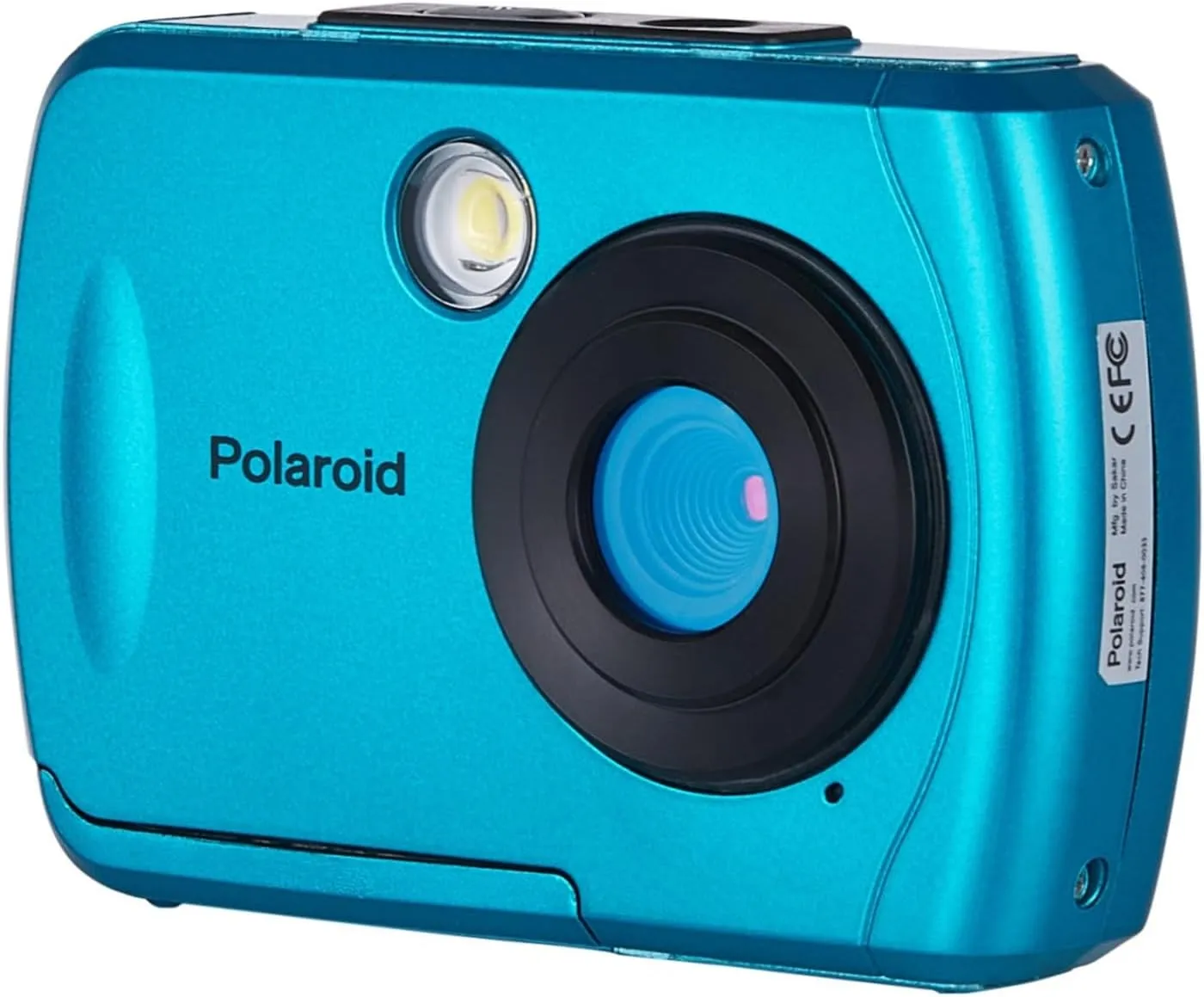 Polaroid IS048 Waterproof Instant Sharing 16 MP Digital Portable Handheld Action Camera, Teal