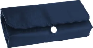 Portable Folding Makeup Brush Bag, Multifunctional Cosmetics Rolling Storage Case Makeup Brush Holder for Travel, Makeup Brush Organizer Bag (Dark Blue)