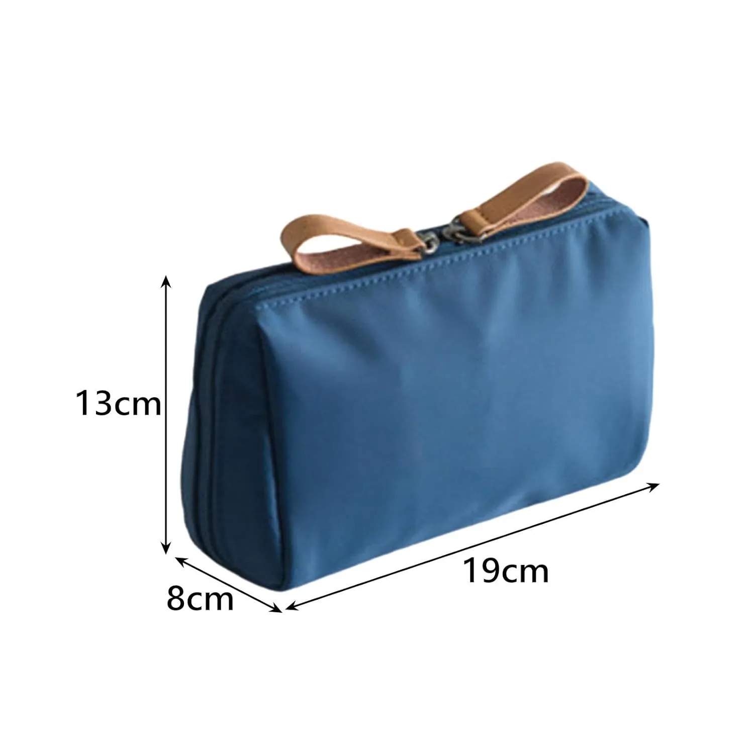 Portable Makeup Bag for Travel - Water-Resistant Cosmetic Storage Case, Blue, Large