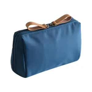 Portable Makeup Bag for Travel - Water-Resistant Cosmetic Storage Case, Blue, Large