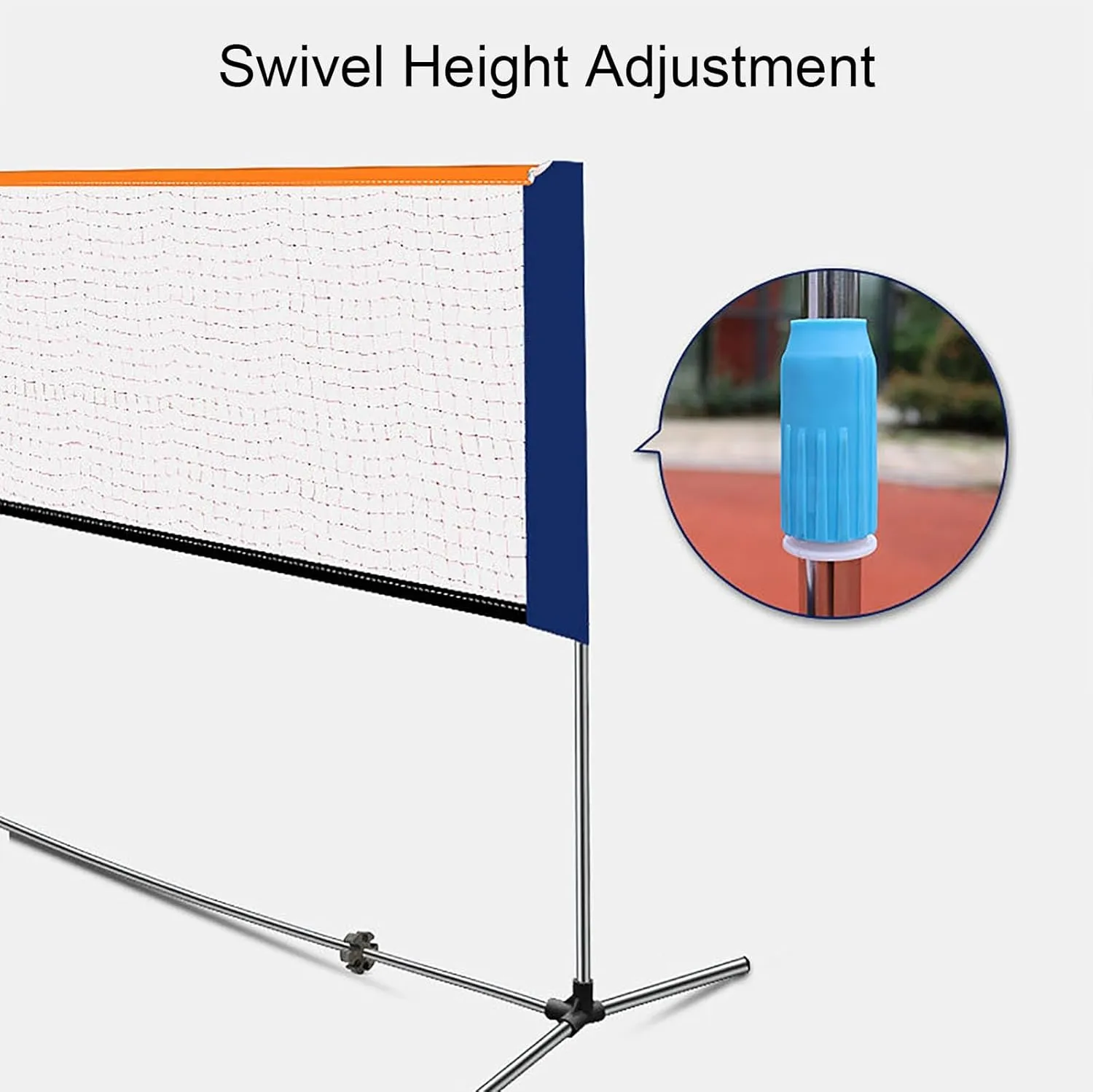 Portable Multifunctional Badminton Net Set | Adjustable Height with Carrying Bag | Easy Install Badminton Equipment