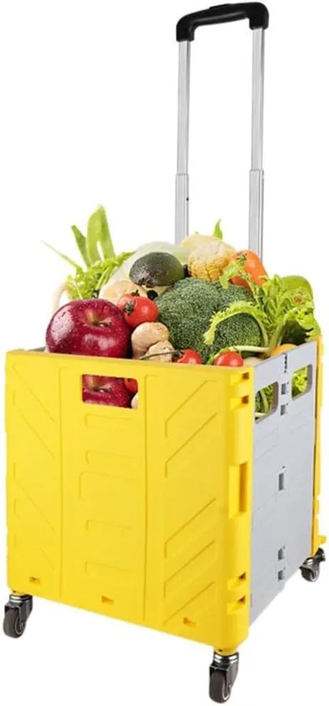 Portable Shopping Trolley Bag Folable Tote Bag Shopping Cart Grocery Bags with Wheels Rolling Cart Organizer Lofty Ambition
