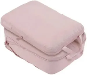 Portable Travel Compression Packing Cubes Bag Clothes Organizers Waterproof Luggage Storage Cases Drawer Bags Storage Organizer(Pink M,1PSC)