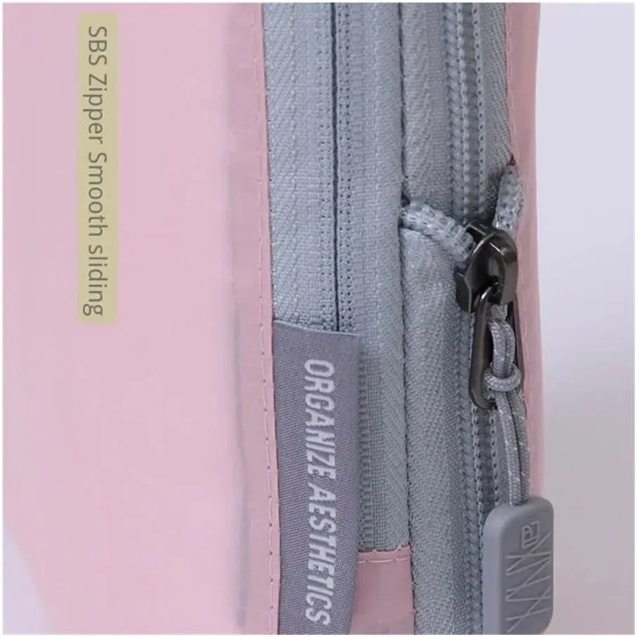 Portable Travel Compression Packing Cubes Bag Clothes Organizers Waterproof Luggage Storage Cases Drawer Bags Storage Organizer(Pink M,1PSC)