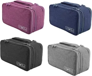 Portable Travel Storage Organizer Waterproof Underwear Bra Socks Bag USB Case Underwear Bra Storage Bag Waterproof Travel Organizers(Gray)