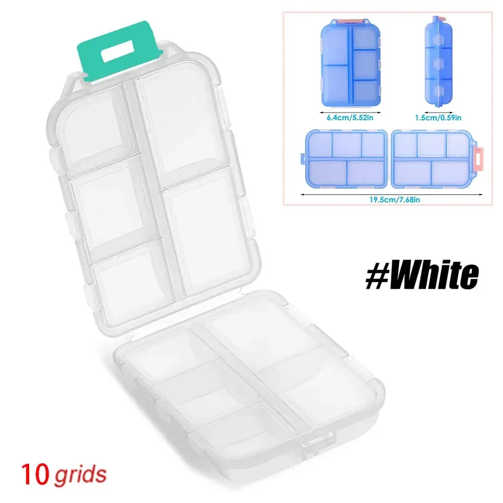 Premium Portable 10-Grid Pill Organizer – Compact Medicine Holder for Vitamins, Fish Oils, and Tablets – Moisture-Proof, Eco-Friendly Wheat Straw Design, Travel-Friendly Storage Case
