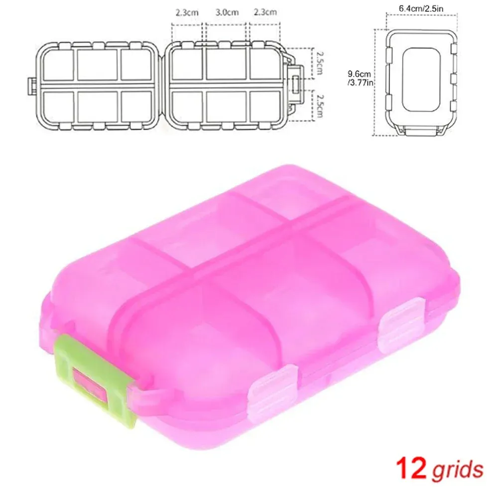 Premium Portable 10-Grid Pill Organizer – Compact Medicine Holder for Vitamins, Fish Oils, and Tablets – Moisture-Proof, Eco-Friendly Wheat Straw Design, Travel-Friendly Storage Case