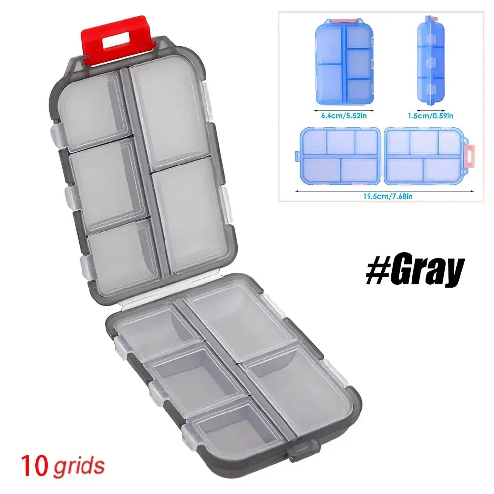 Premium Portable 10-Grid Pill Organizer – Compact Medicine Holder for Vitamins, Fish Oils, and Tablets – Moisture-Proof, Eco-Friendly Wheat Straw Design, Travel-Friendly Storage Case
