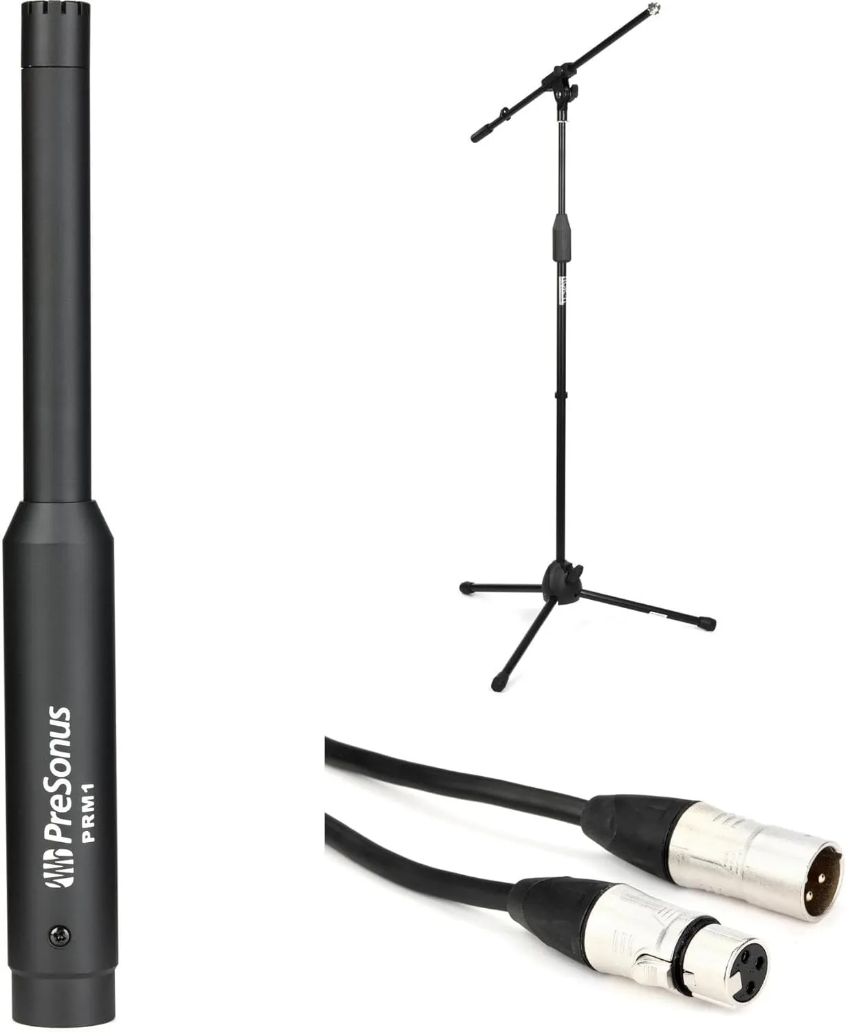 PreSonus PRM1 Omnidirectional Condenser Measurement Microphone with Stand, Cable, and Carrying Case - Professional Audio Mic for Studio, Sound Calibration, and Acoustic Testing - Durable and Reliable