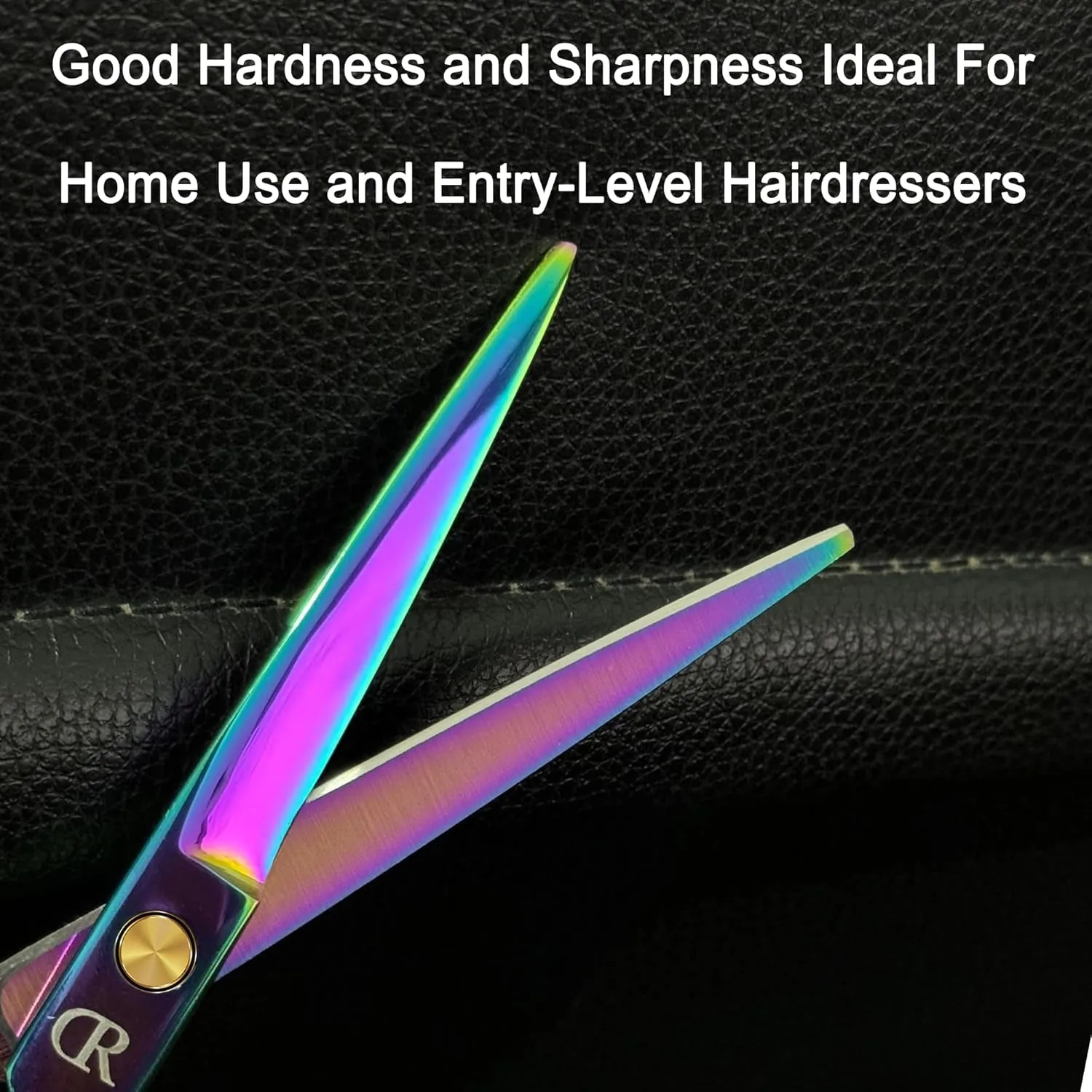 Professional Hair Cutting Shears,6 Inch Hairdressing Shears Barber Hair Scissors Edge Razor Sharp Blades Haircut Scissors for Men Women Kids Japan 440C Stainless Steel (Rainbow) (Multicolour)