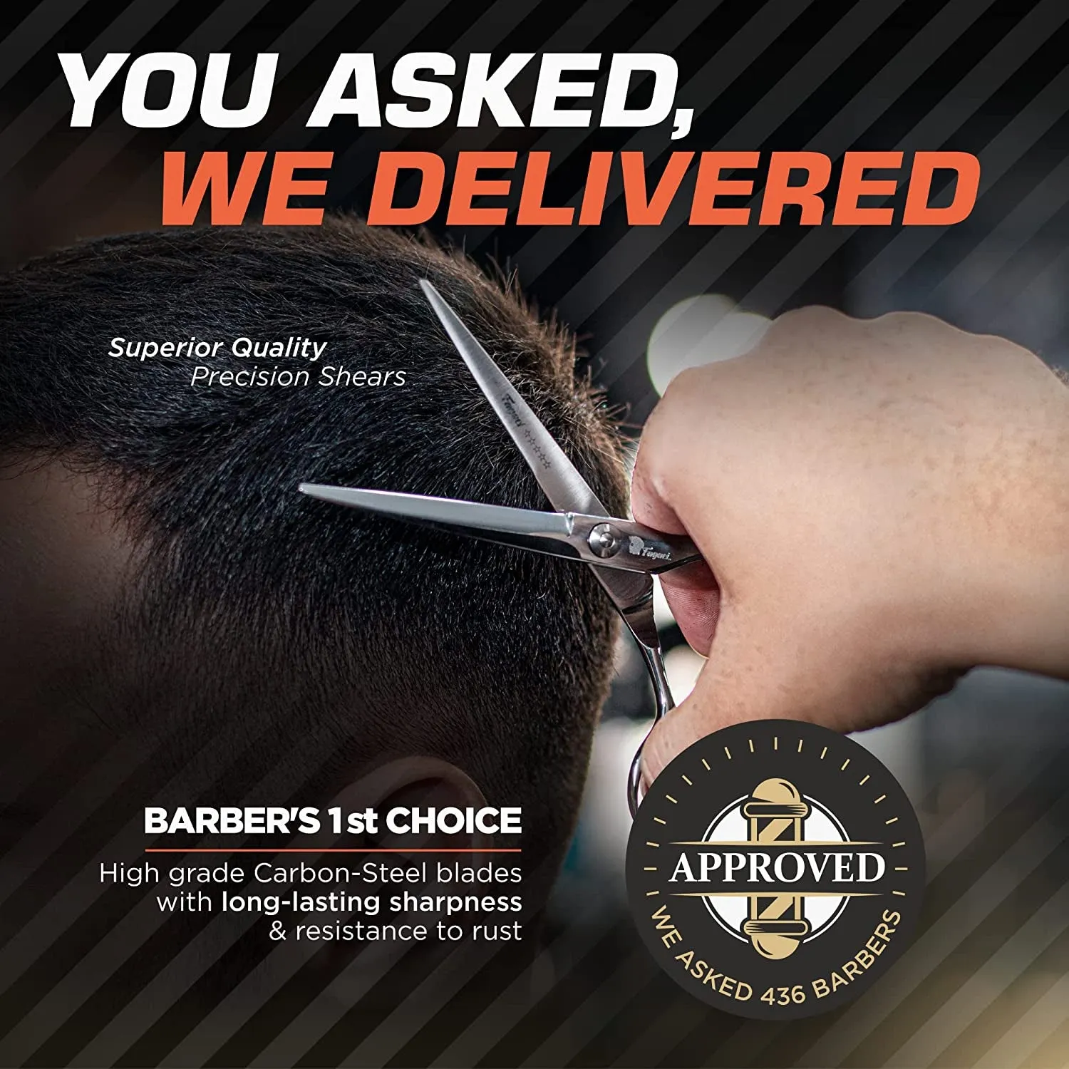 Professional Hair Scissors 6” Extremely Sharp Blades, Fine Cutting Blades, Hair Cutting Scissors Professional, Hair Shears, Barber Scissors Set for Men and Women, Haircut Scissors Hair Kit