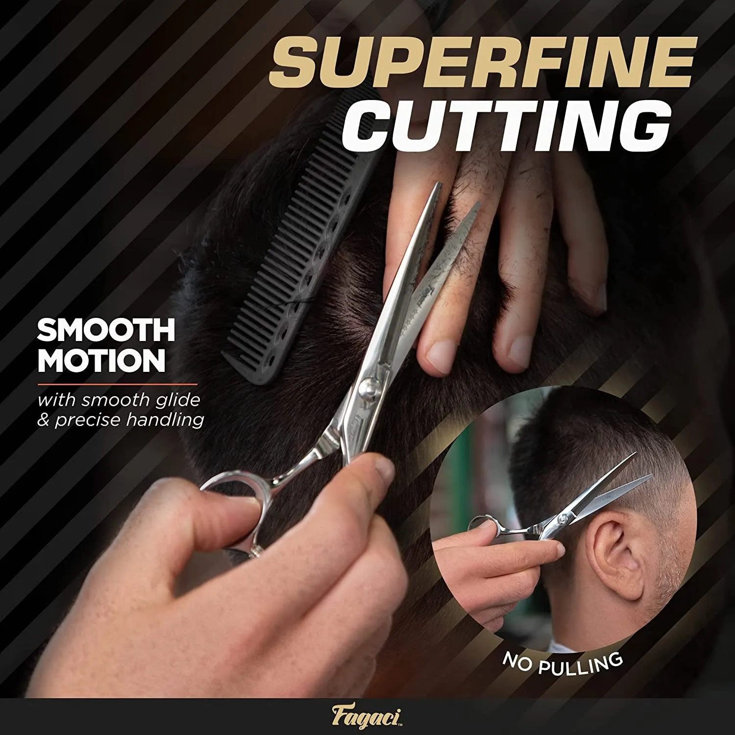 Professional Hair Scissors 6” Extremely Sharp Blades, Fine Cutting Blades, Hair Cutting Scissors Professional, Hair Shears, Barber Scissors Set for Men and Women, Haircut Scissors Hair Kit