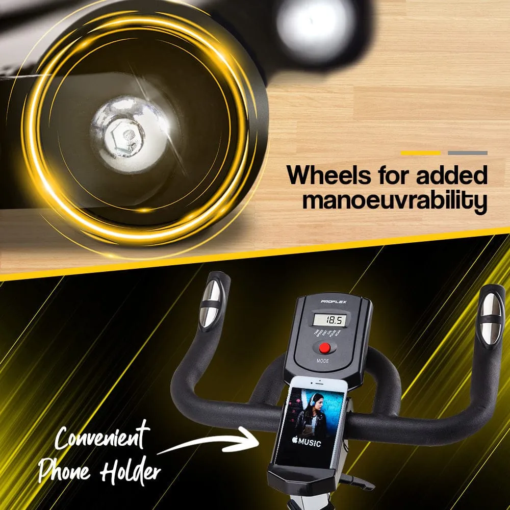 PROFLEX Commercial Spin Bike - Yellow [ONLINE ONLY}