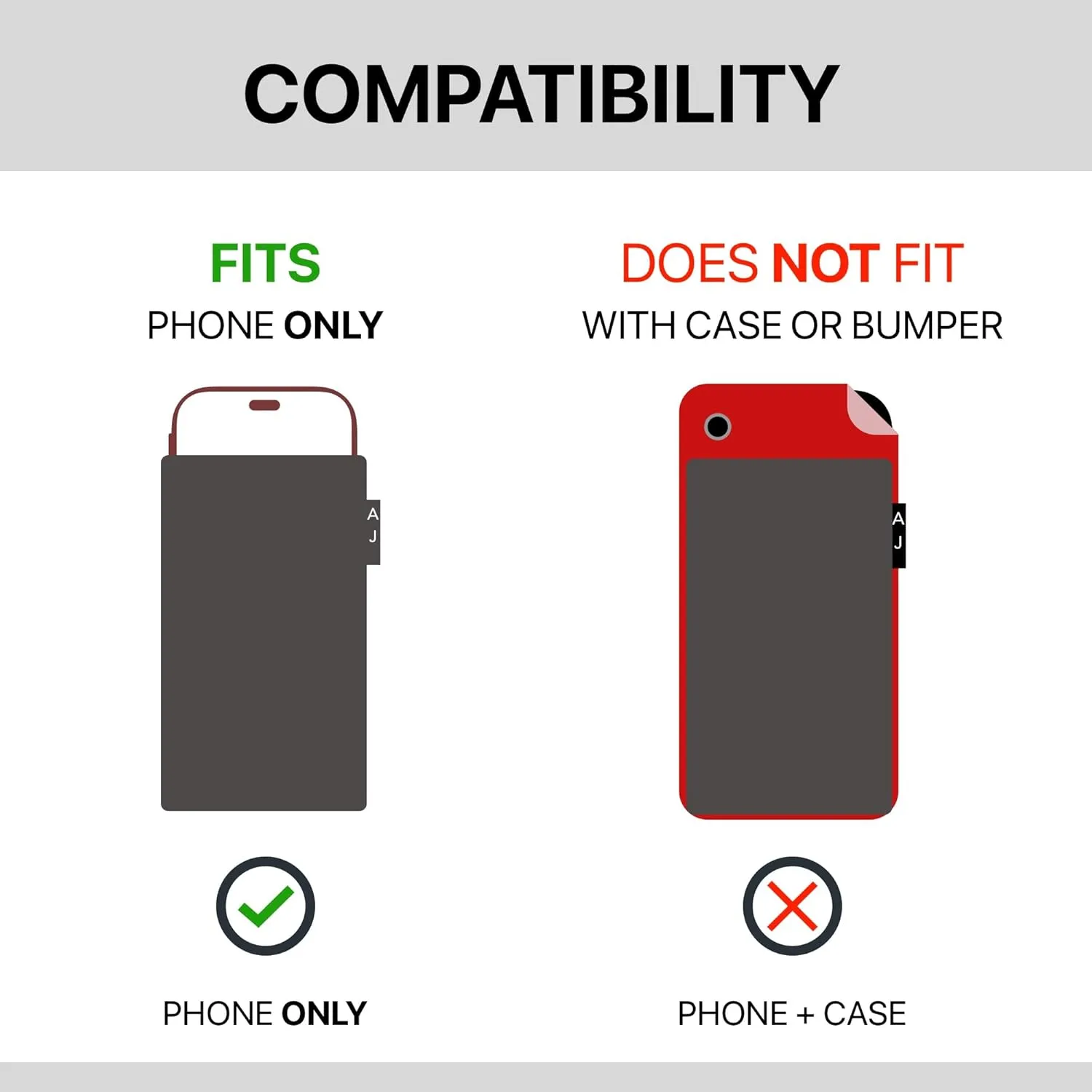 Protection Sleeve Classic Recycled Black Compatible with iPhone 16 2024, Modern Sustainable R-PES Fabric. Manufactured in Europe