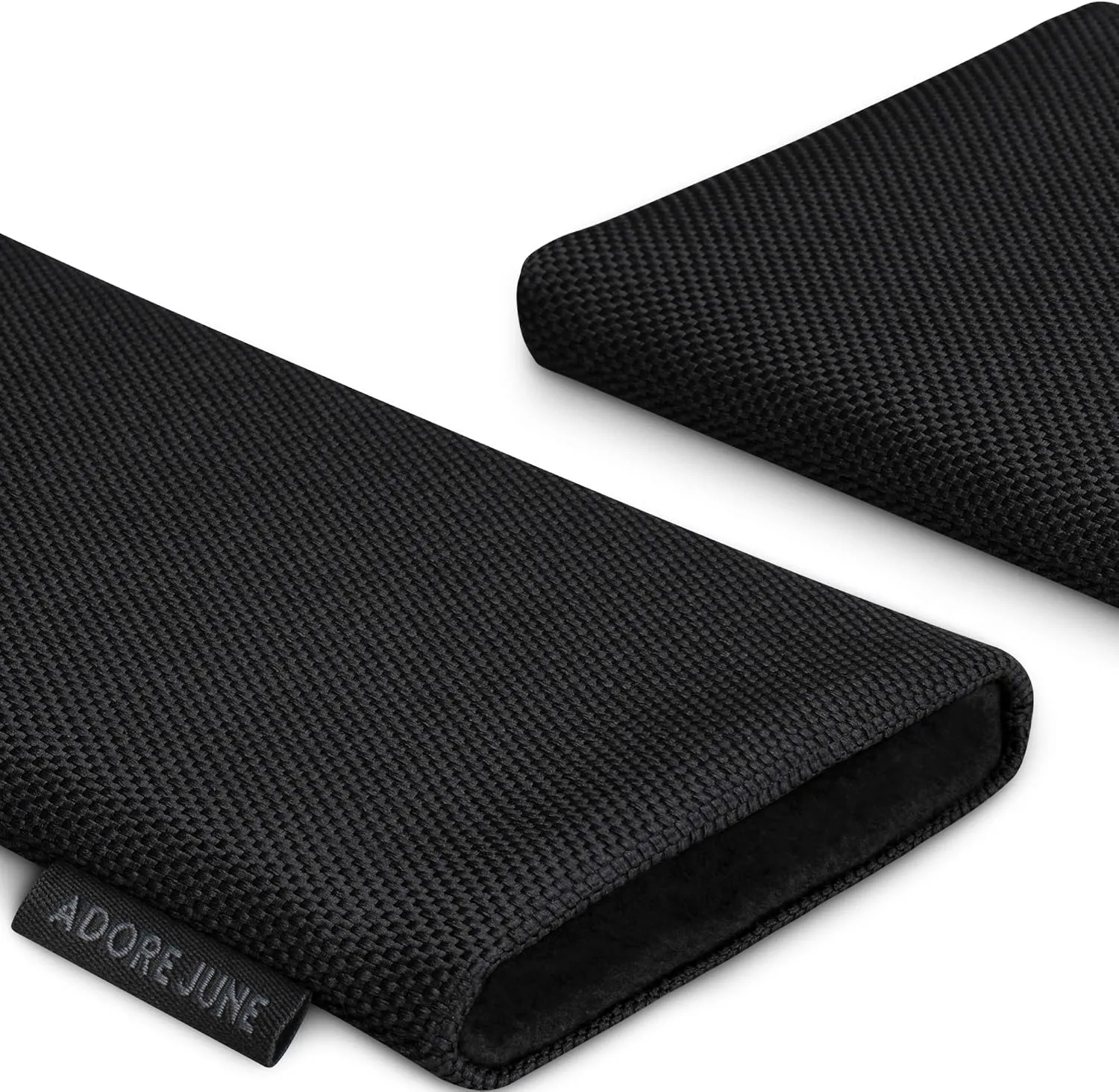 Protection Sleeve Classic Recycled Black Compatible with iPhone 16 2024, Modern Sustainable R-PES Fabric. Manufactured in Europe