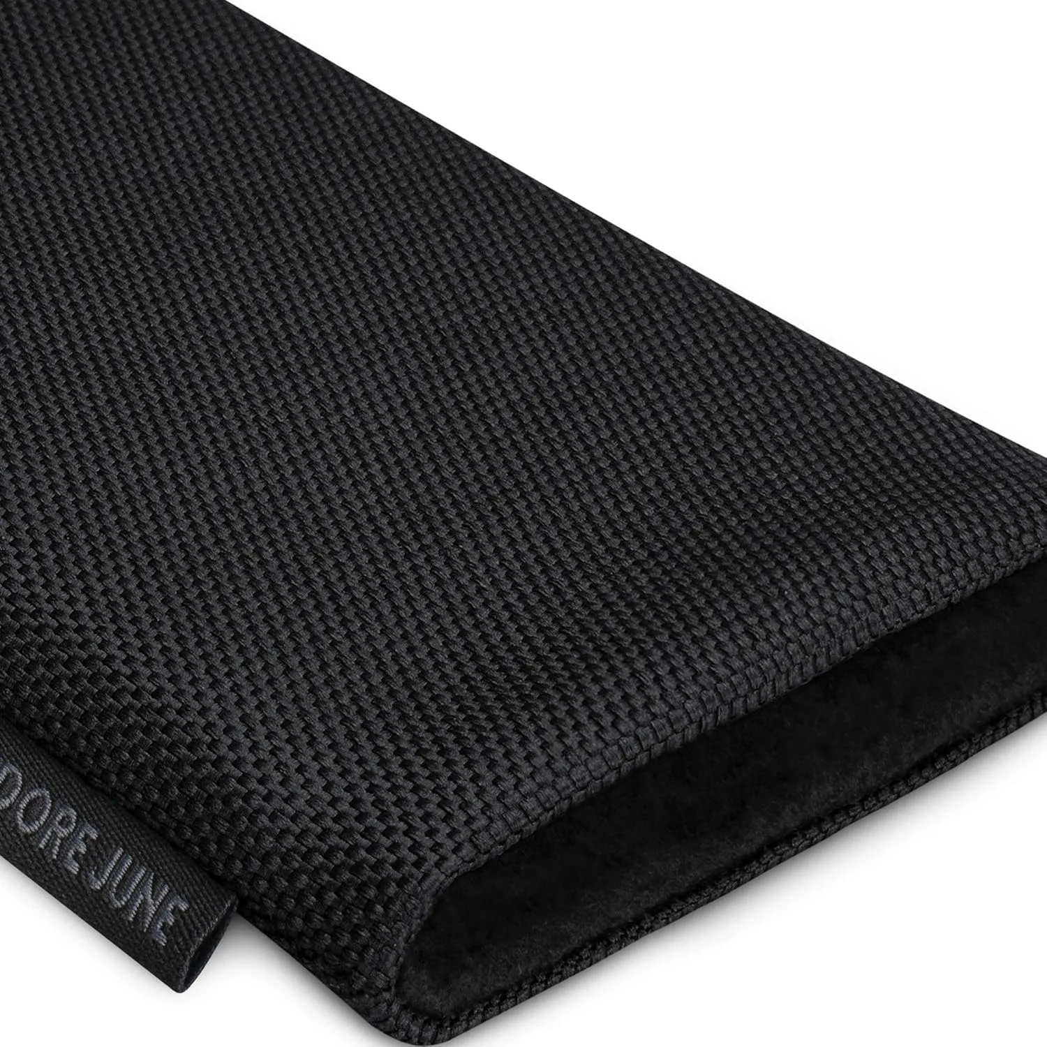 Protection Sleeve Classic Recycled Black Compatible with iPhone 16 2024, Modern Sustainable R-PES Fabric. Manufactured in Europe