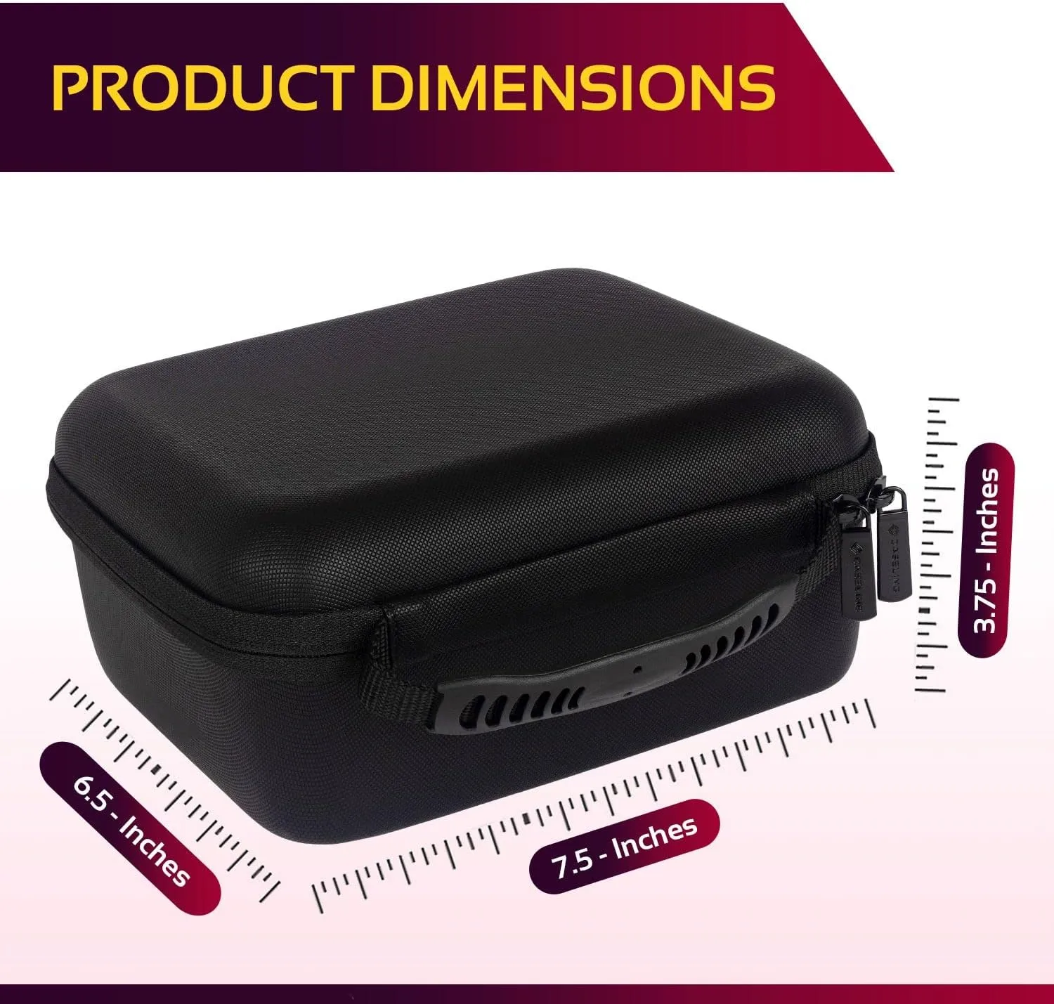 Protective Hard Case With Customizable Foam - Lightweight Hard Shell Case for Electronics, Cosmetic, Makeup & More - EVA Protection (7.5" x 6.5" x 3.75")