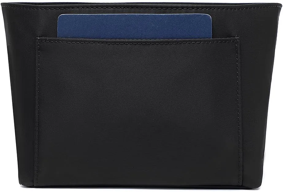 PU leather Purse Organizer Insert Bag in Bag Felt Fabric Handbag Organizer 4 Sizes for Speedy Neverfull (Black,X-Small)