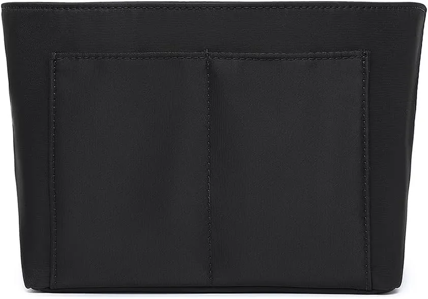 PU leather Purse Organizer Insert Bag in Bag Felt Fabric Handbag Organizer 4 Sizes for Speedy Neverfull (Black,X-Small)