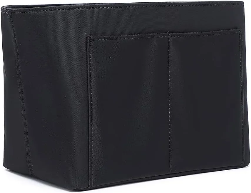 PU leather Purse Organizer Insert Bag in Bag Felt Fabric Handbag Organizer 4 Sizes for Speedy Neverfull (Black,X-Small)